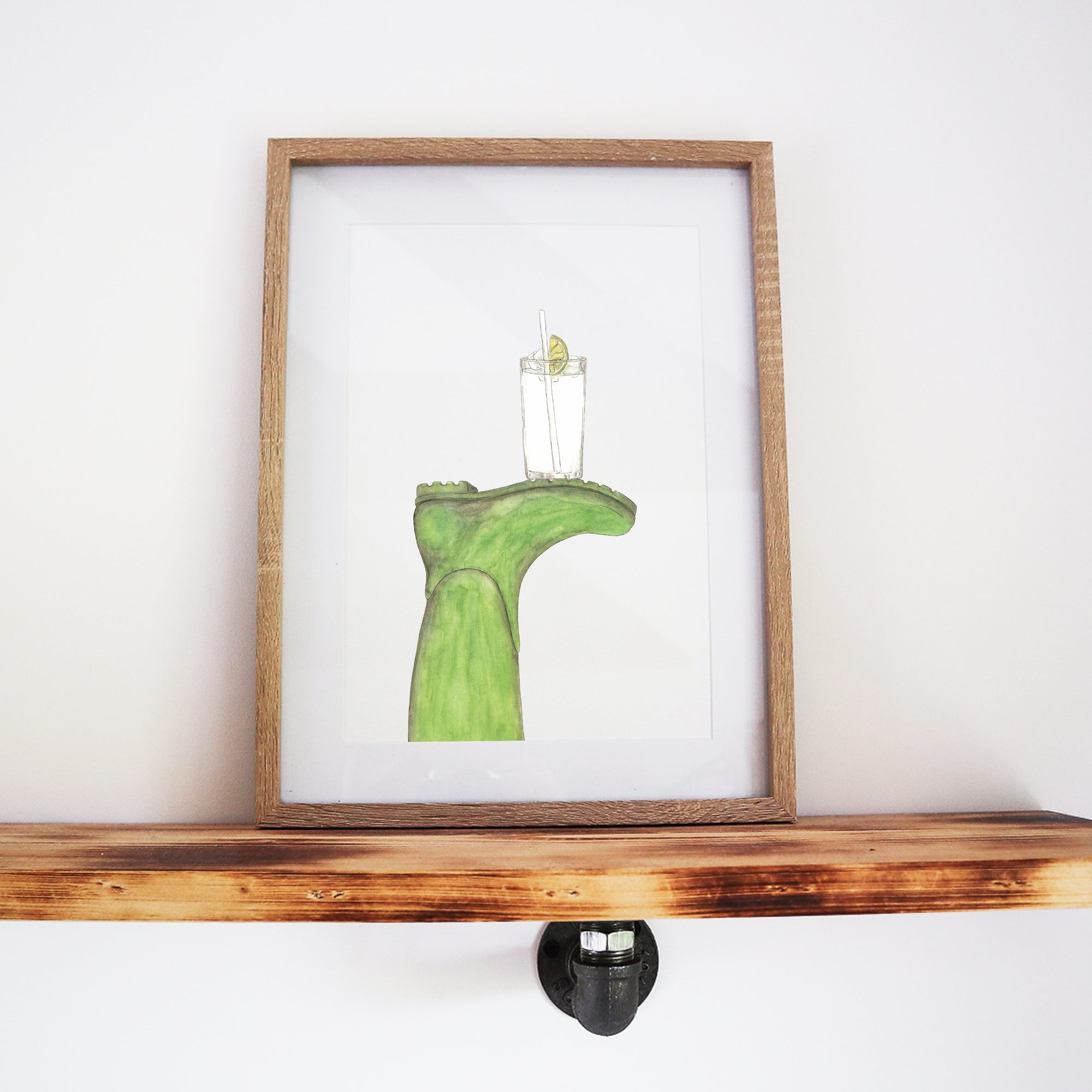 Boots & Booze Her Wellington Print