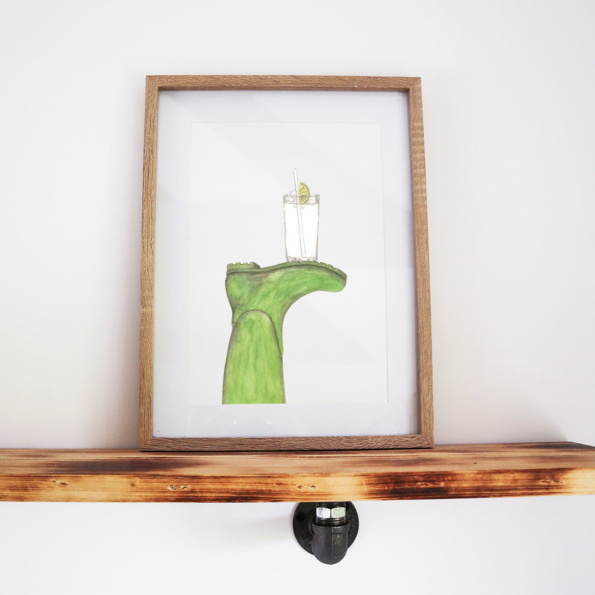 Boots & Booze Her Wellington Print