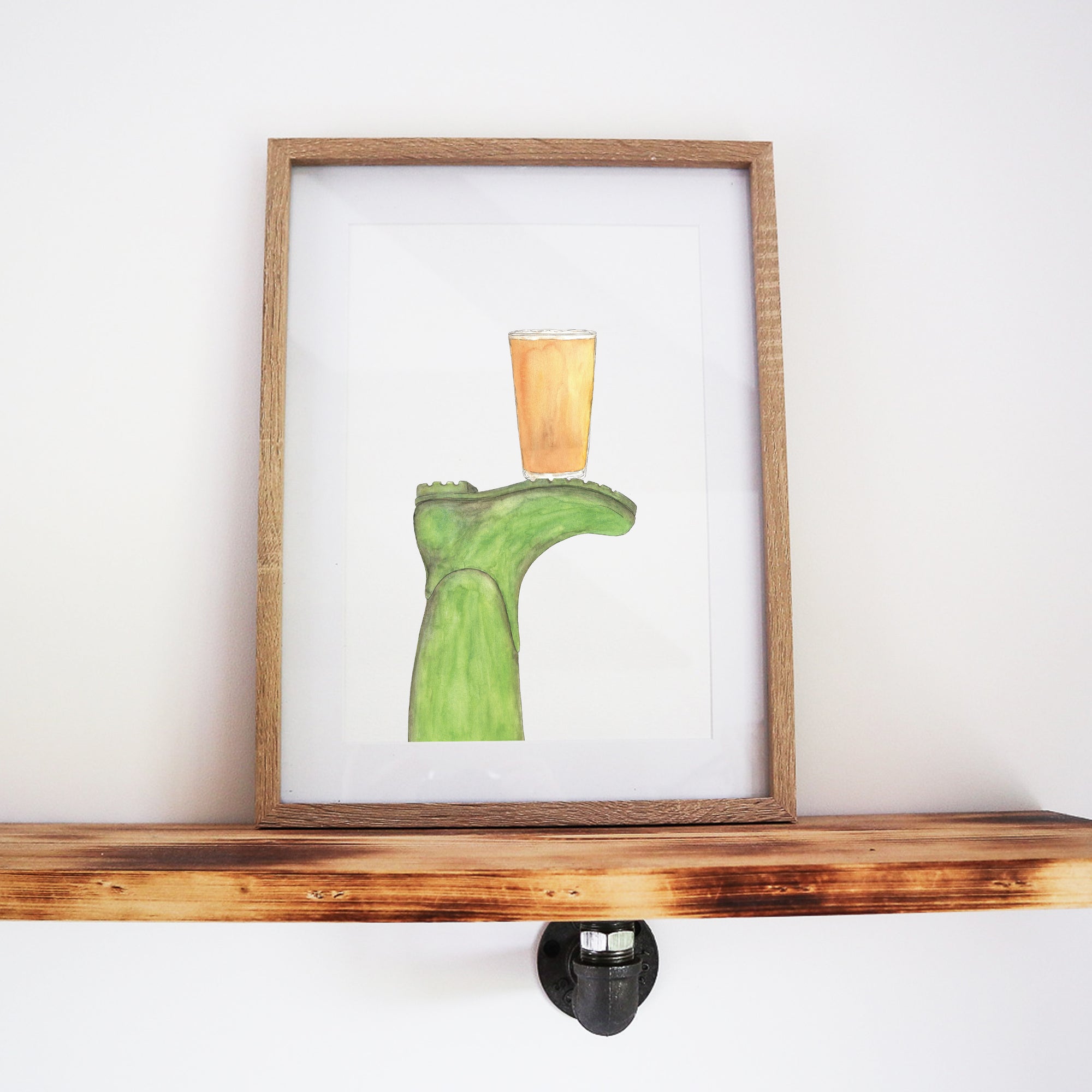 Boots & Booze Her Wellington Print