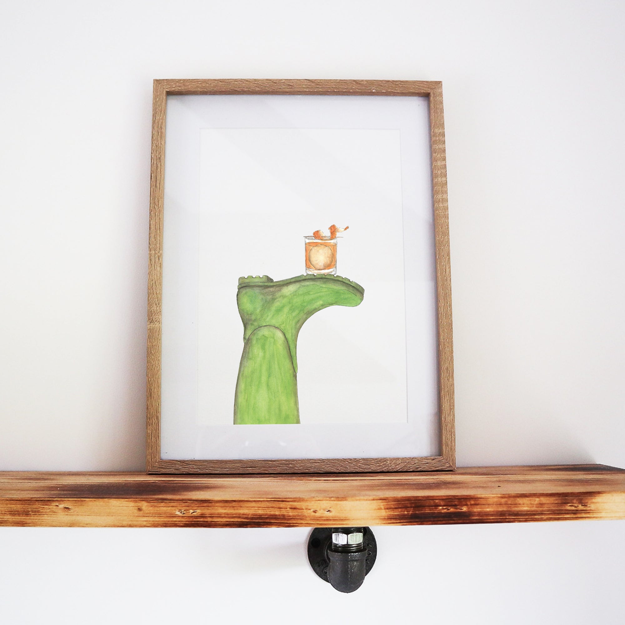 Boots & Booze Her Wellington Print