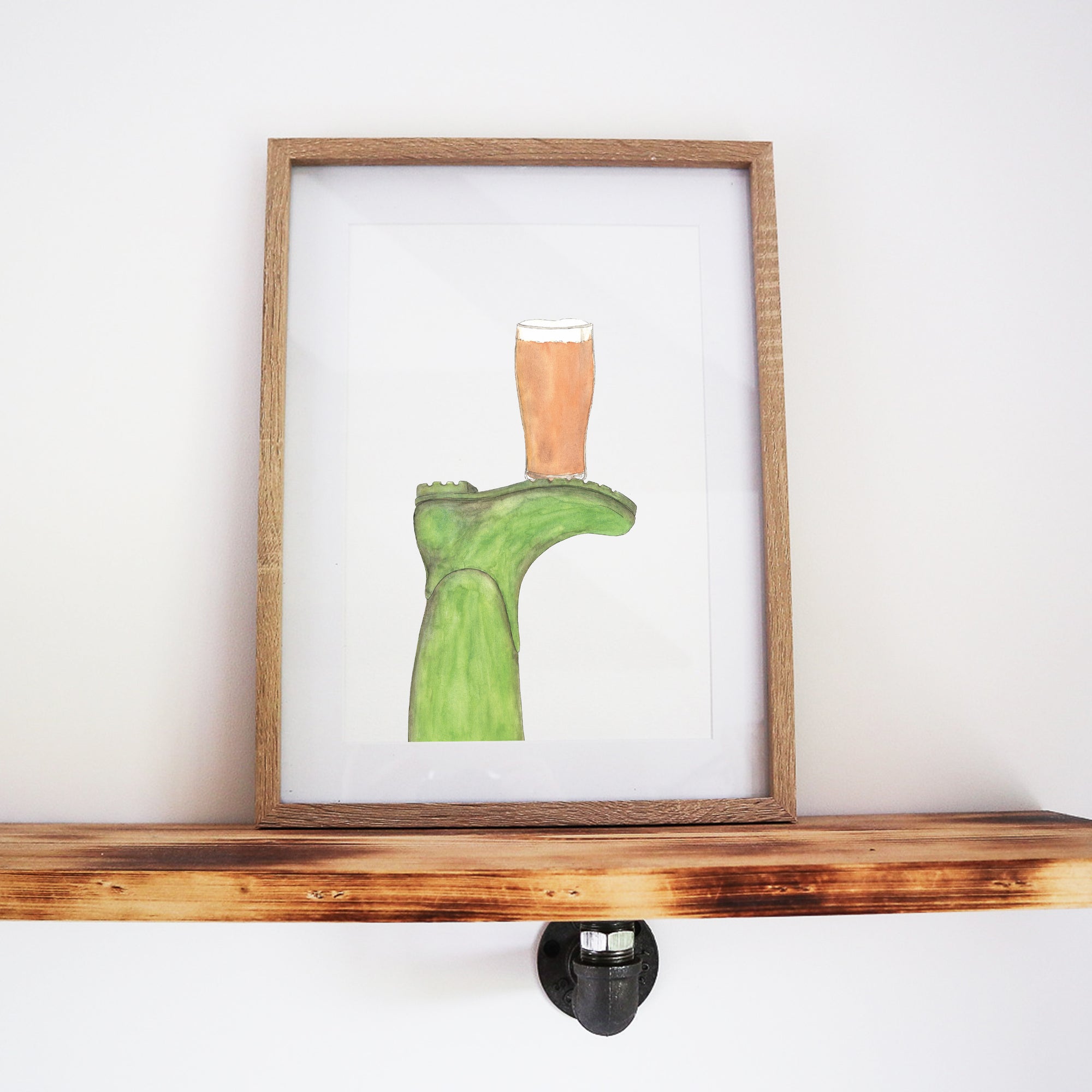 Boots & Booze Her Wellington Print