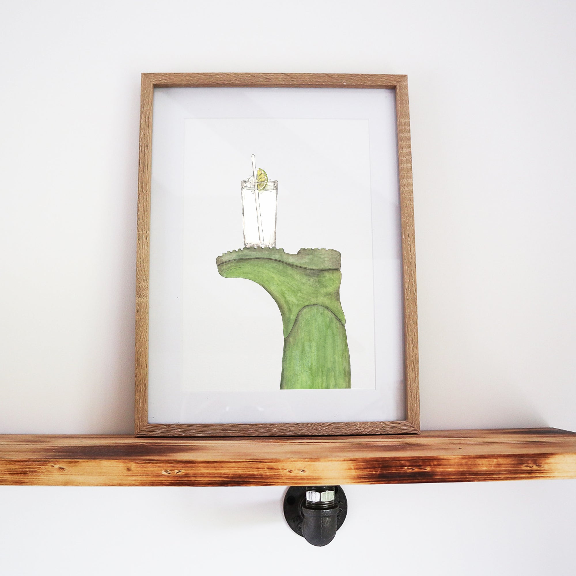 Boots & Booze His Wellington Print