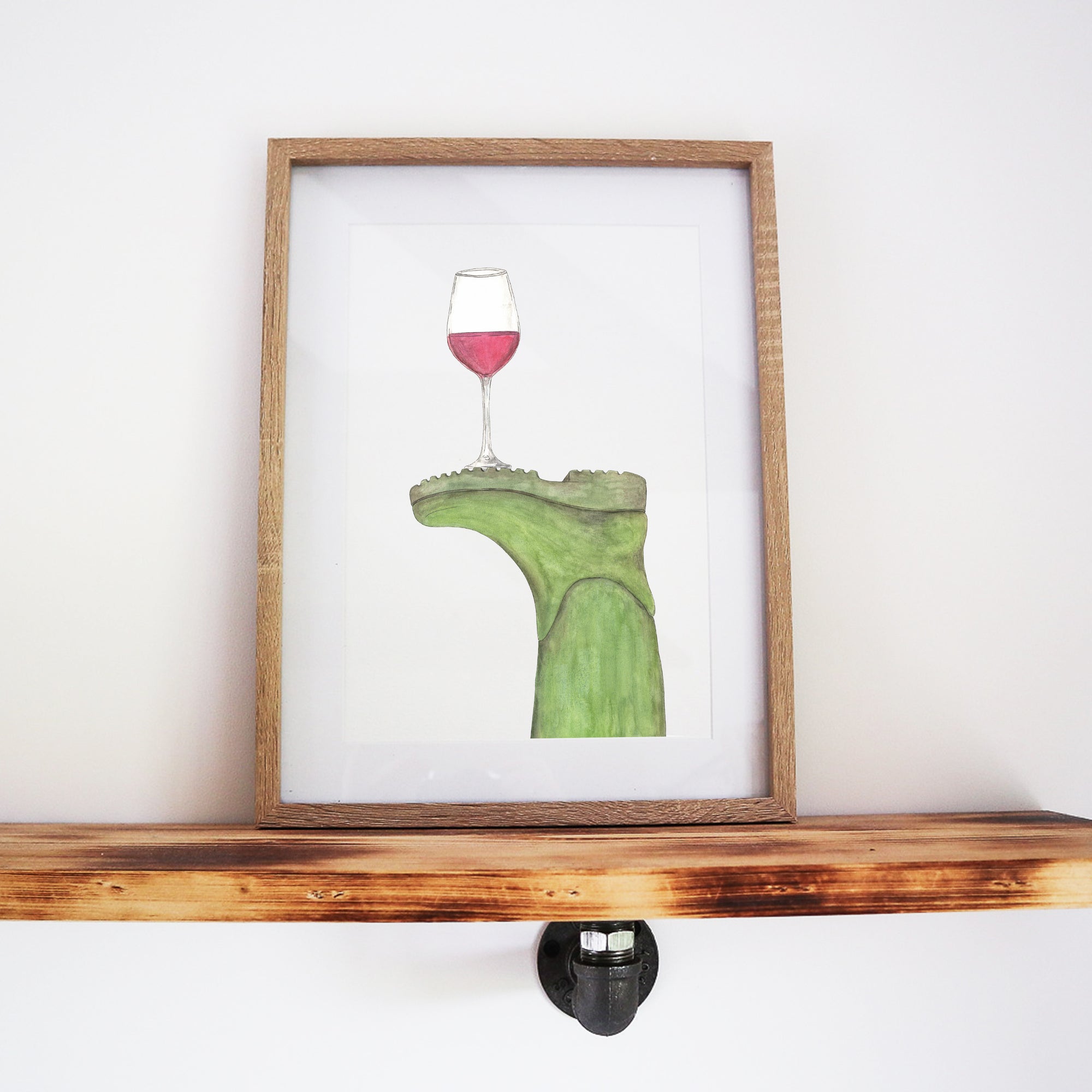 Boots & Booze His Wellington Print