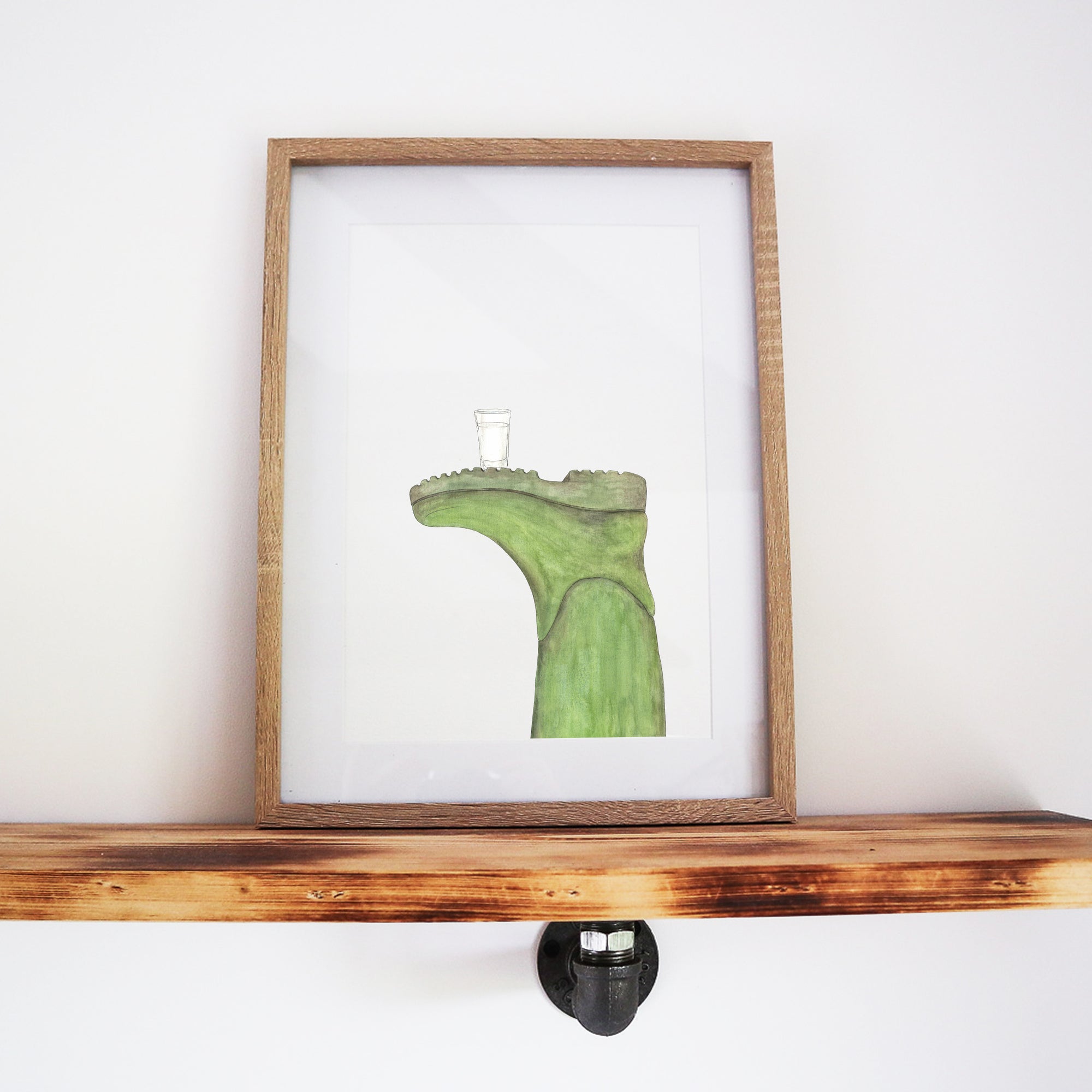 Boots & Booze His Wellington Print