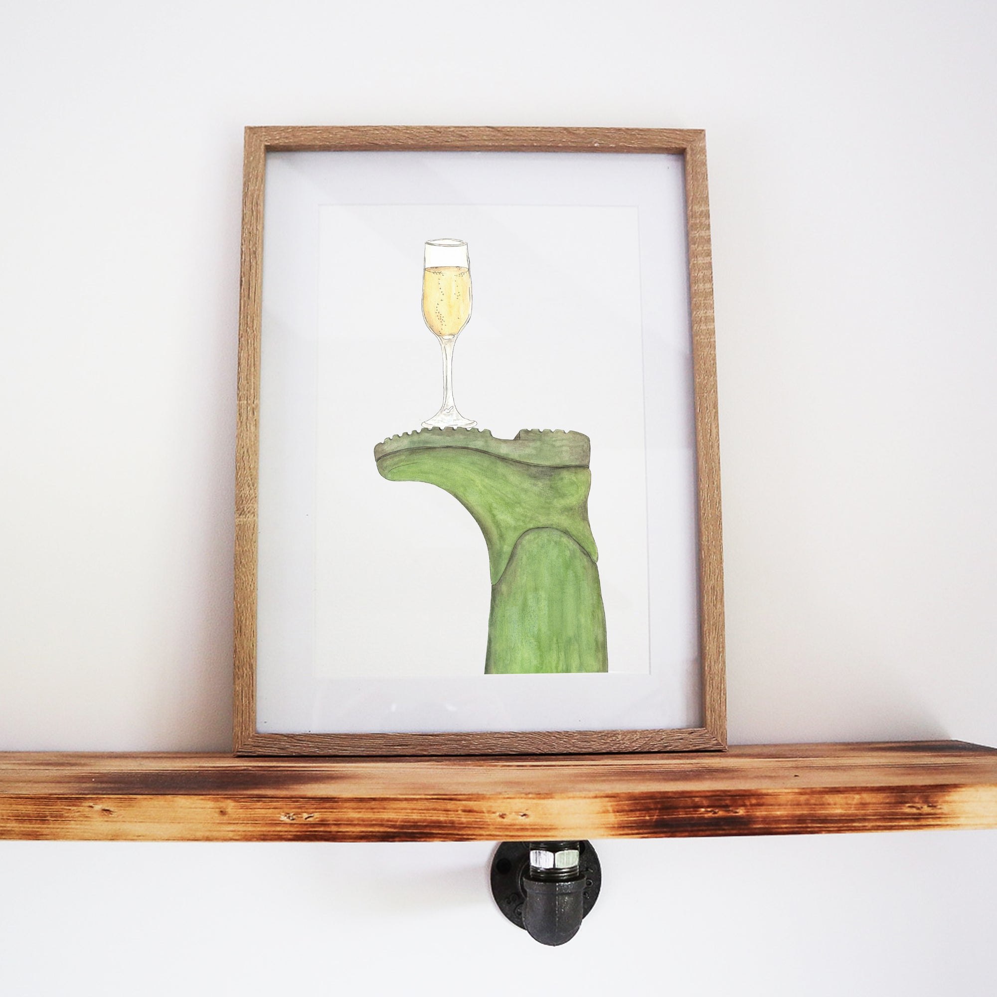 Boots & Booze His Wellington Print