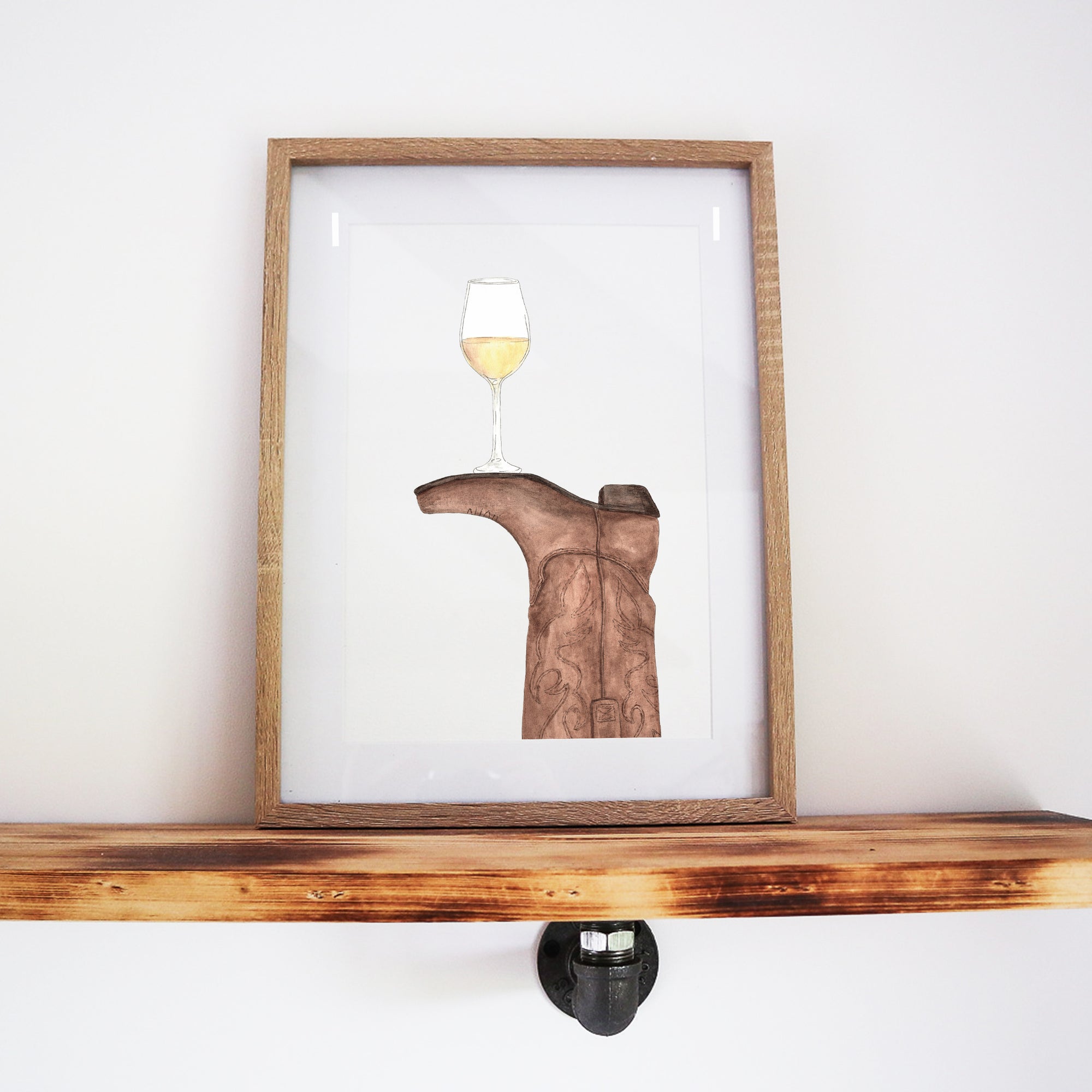 Boots & Booze Cowboy Print