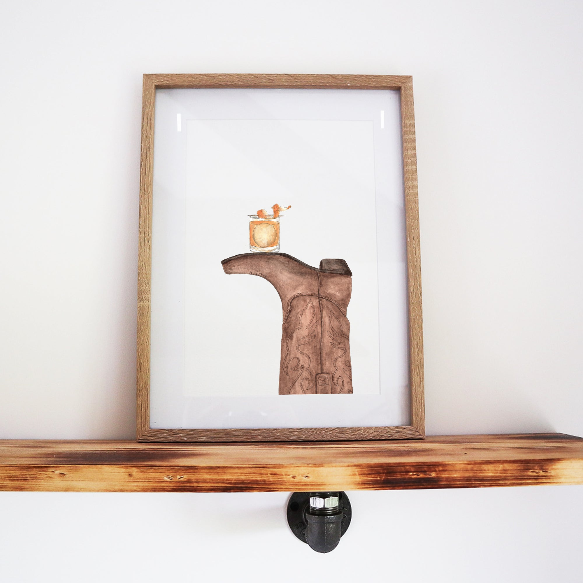Boots & Booze Cowboy Print