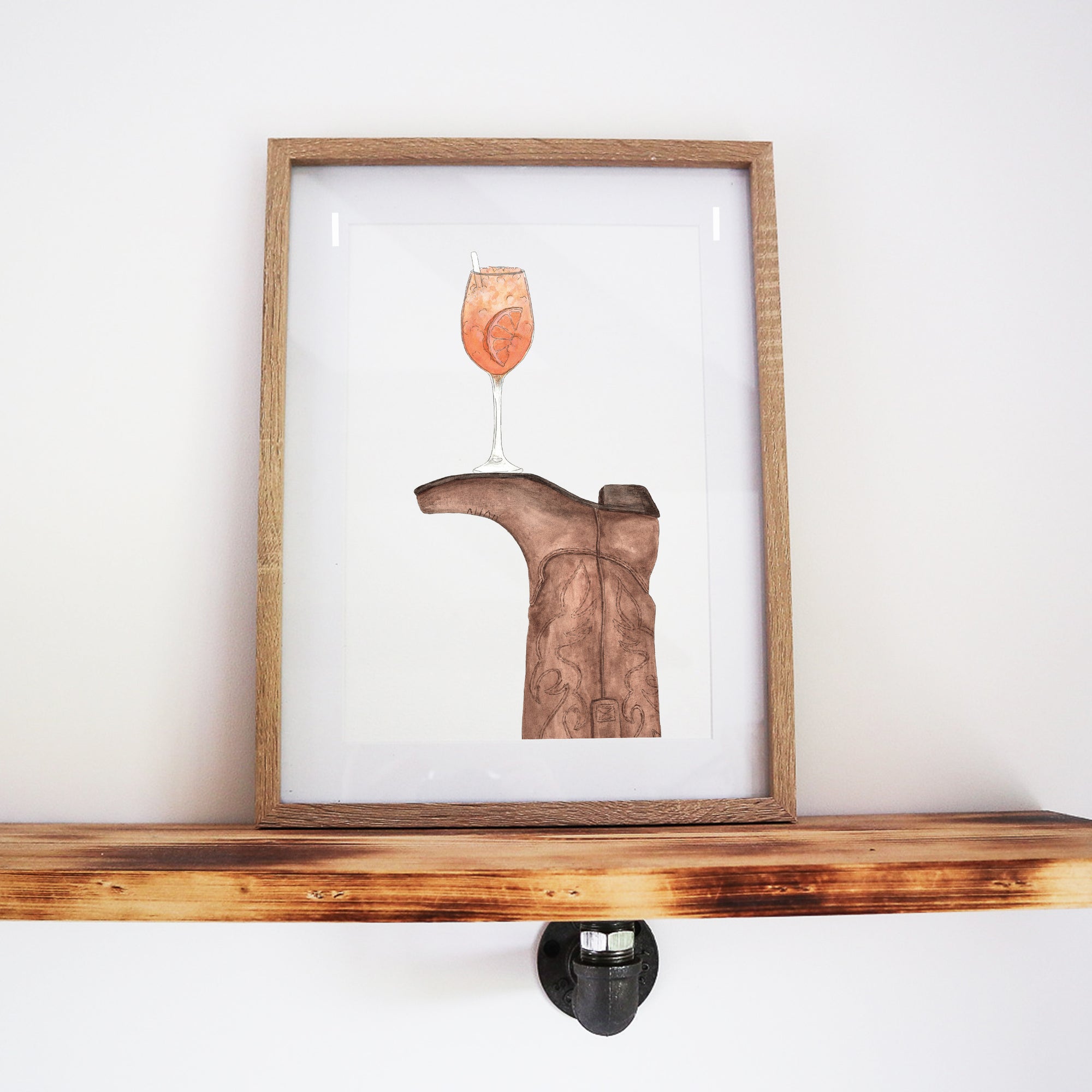 Boots & Booze Cowboy Print