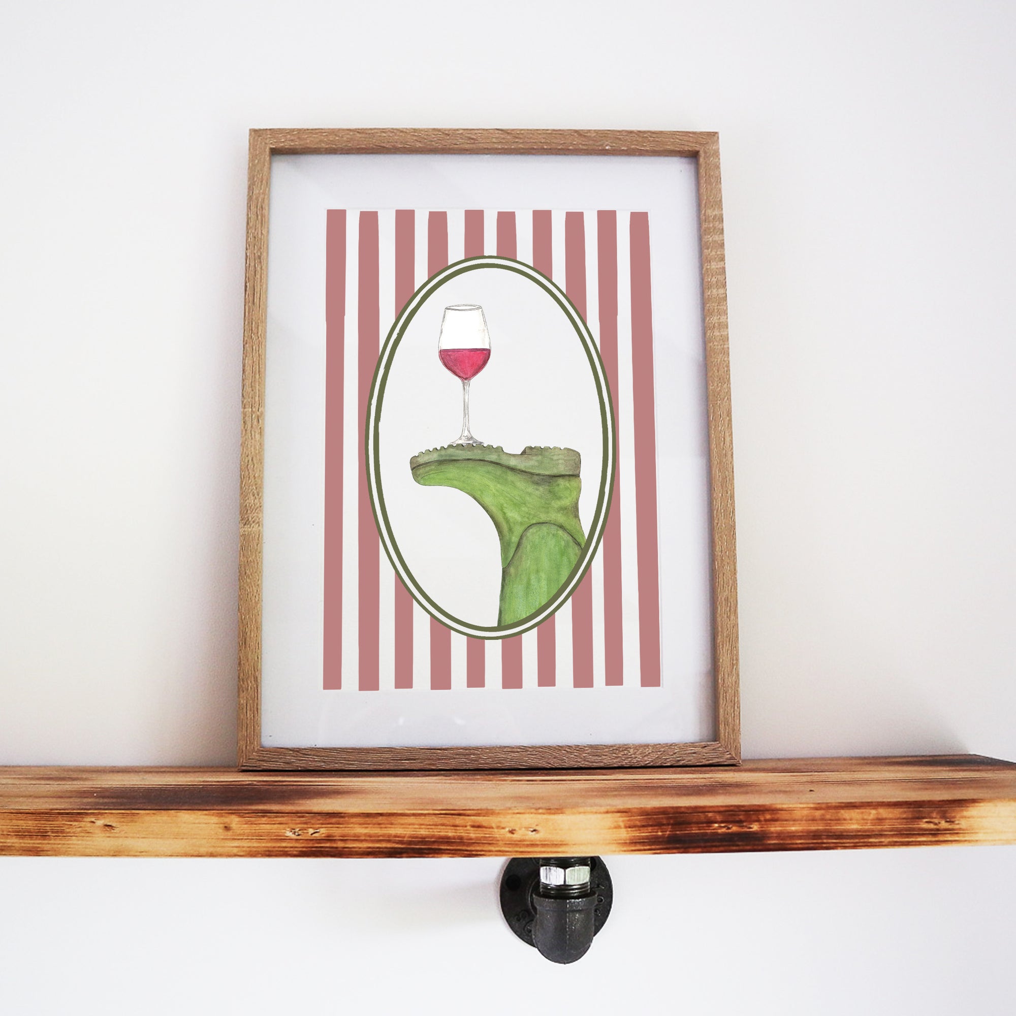 Boots & Booze His Wellington Stripe Print