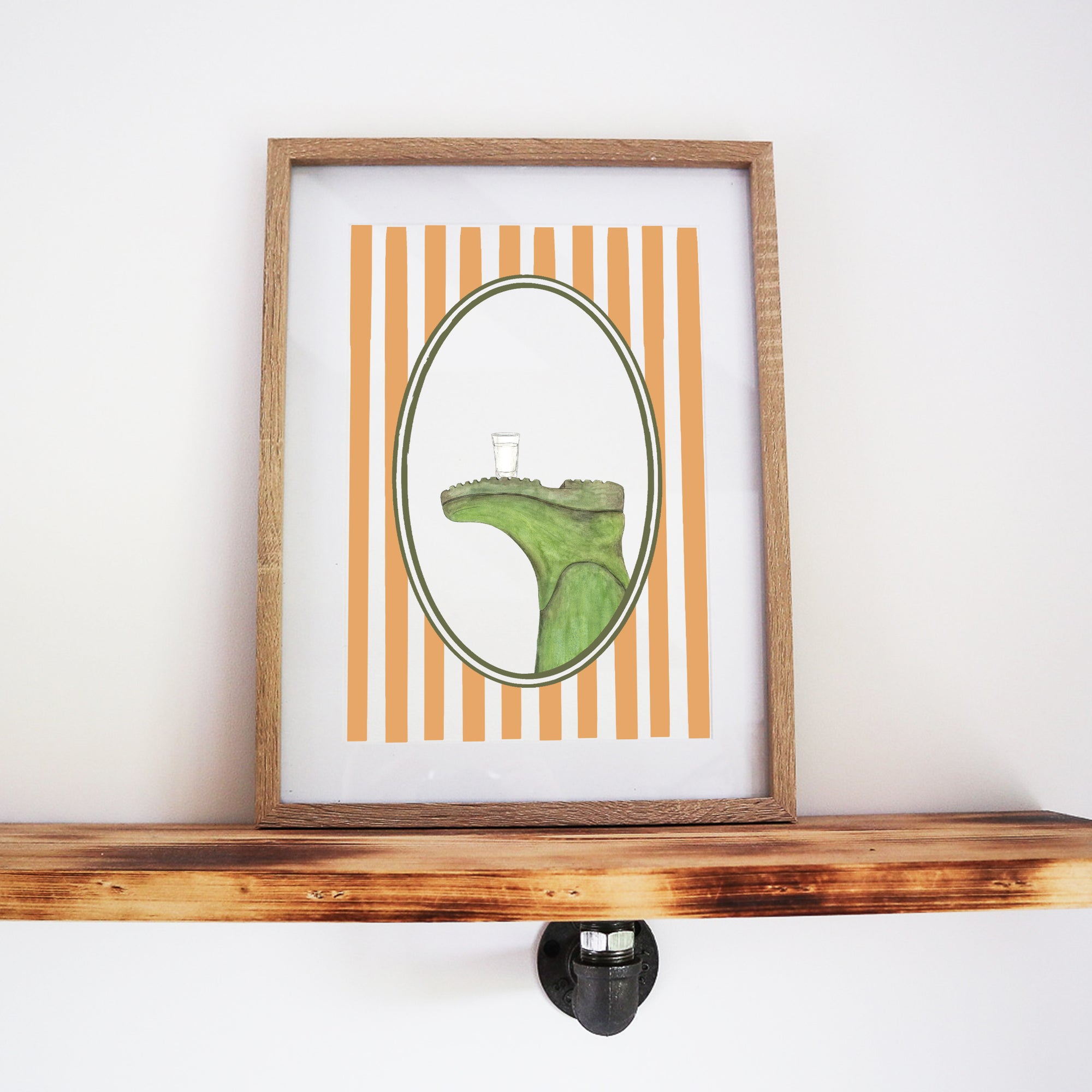 Boots & Booze His Wellington Stripe Print