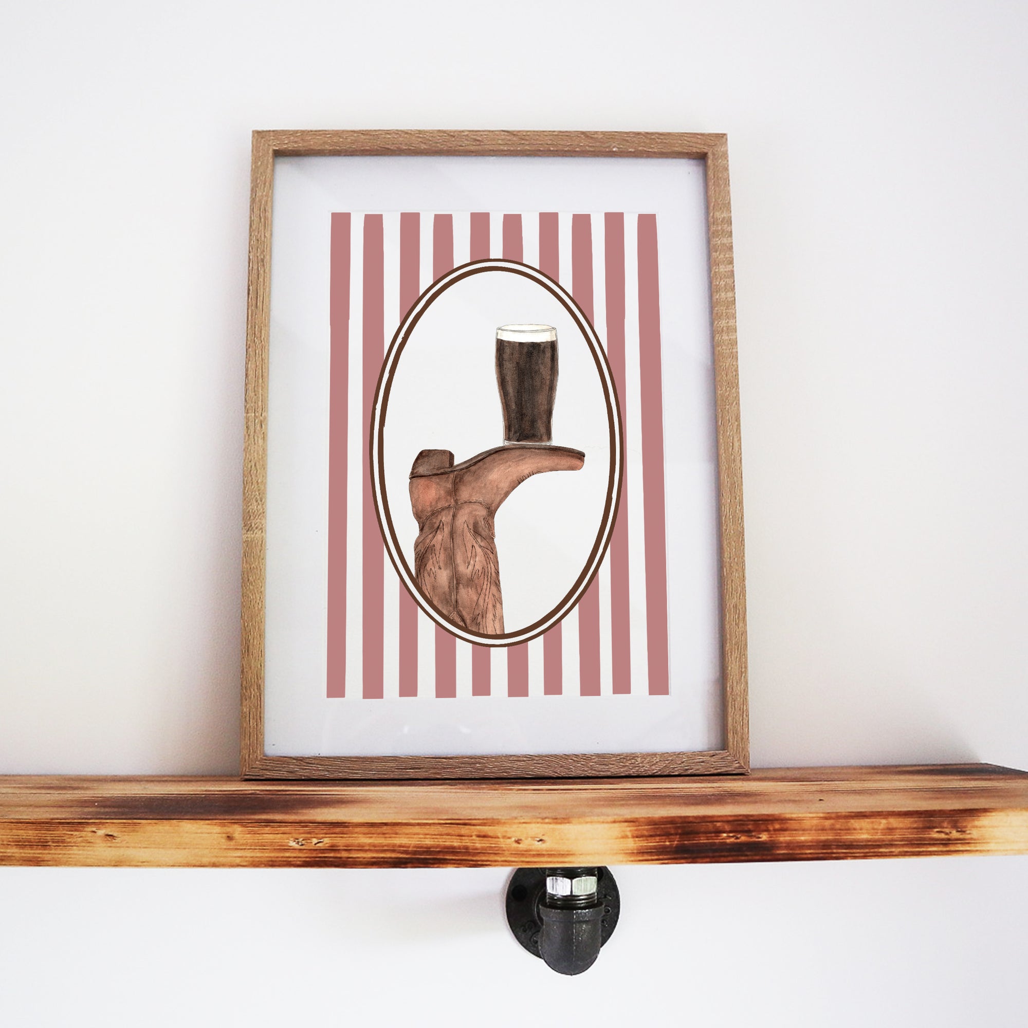 Boots & Booze Cowgirl Stripe Print