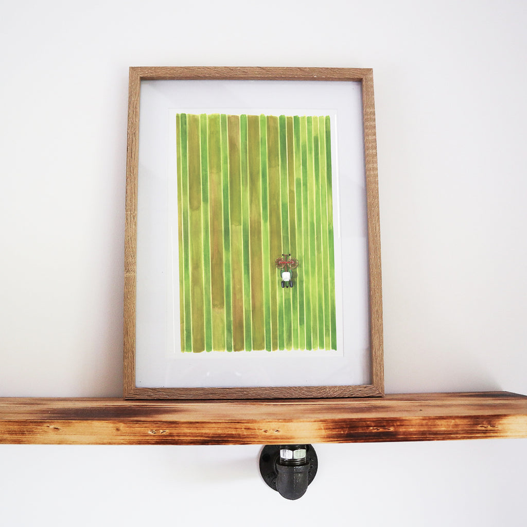 Raking the Land Print