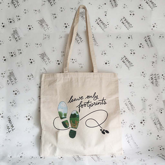 Leave Only Footprints Tote Bag