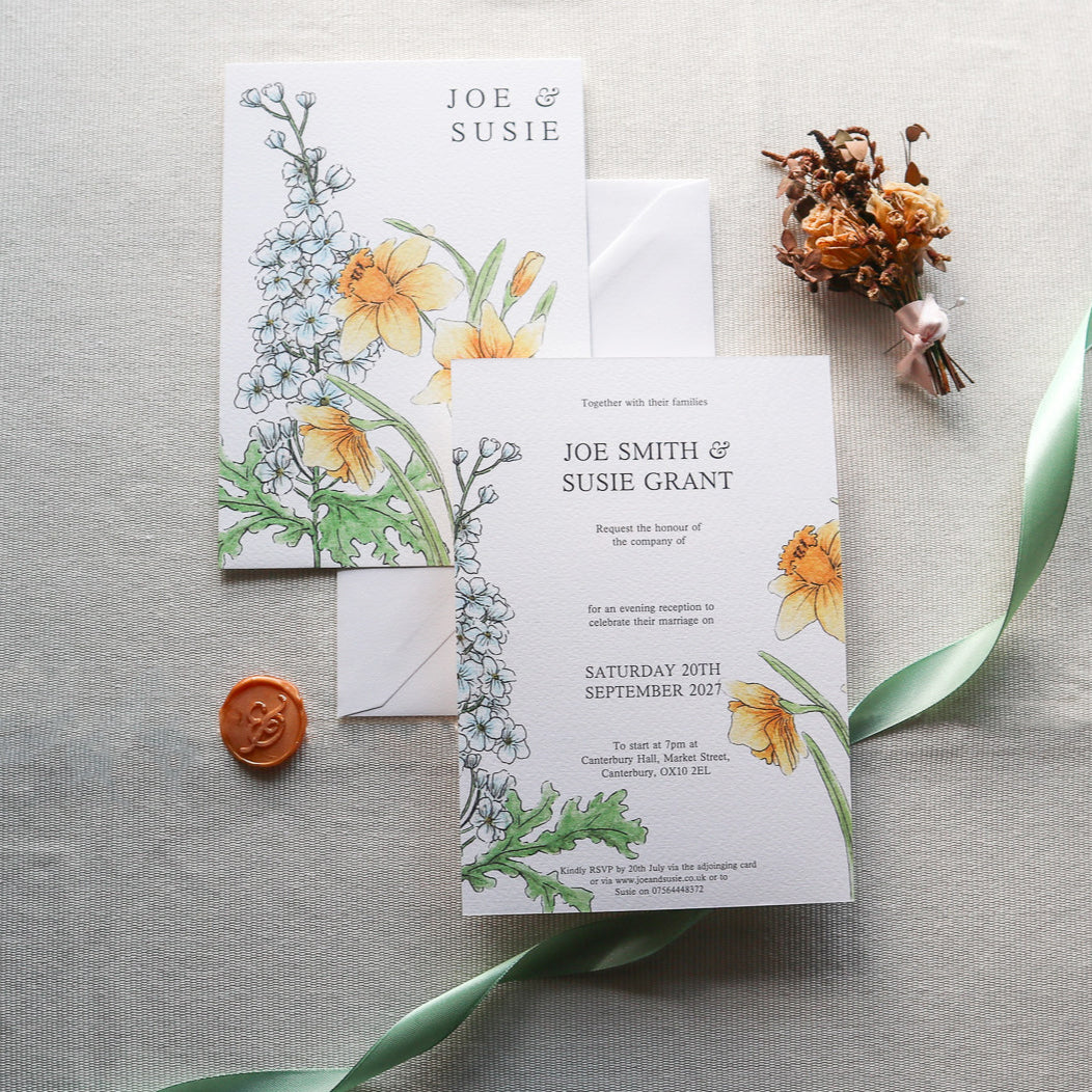Birth Flower Wedding Invitation SAMPLE PACK