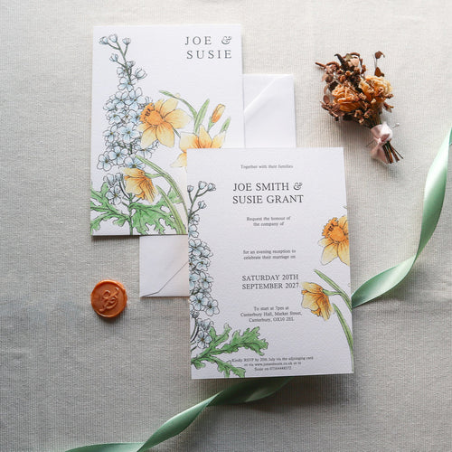 Birth Flower Wedding Invitation SAMPLE PACK