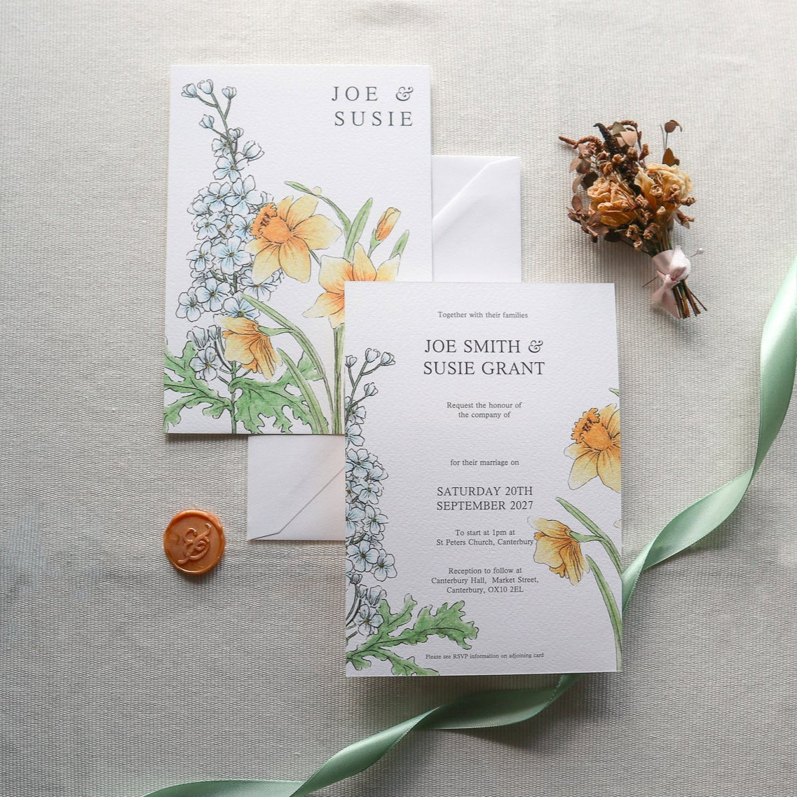 Birth Flower Wedding Invitation SAMPLE PACK