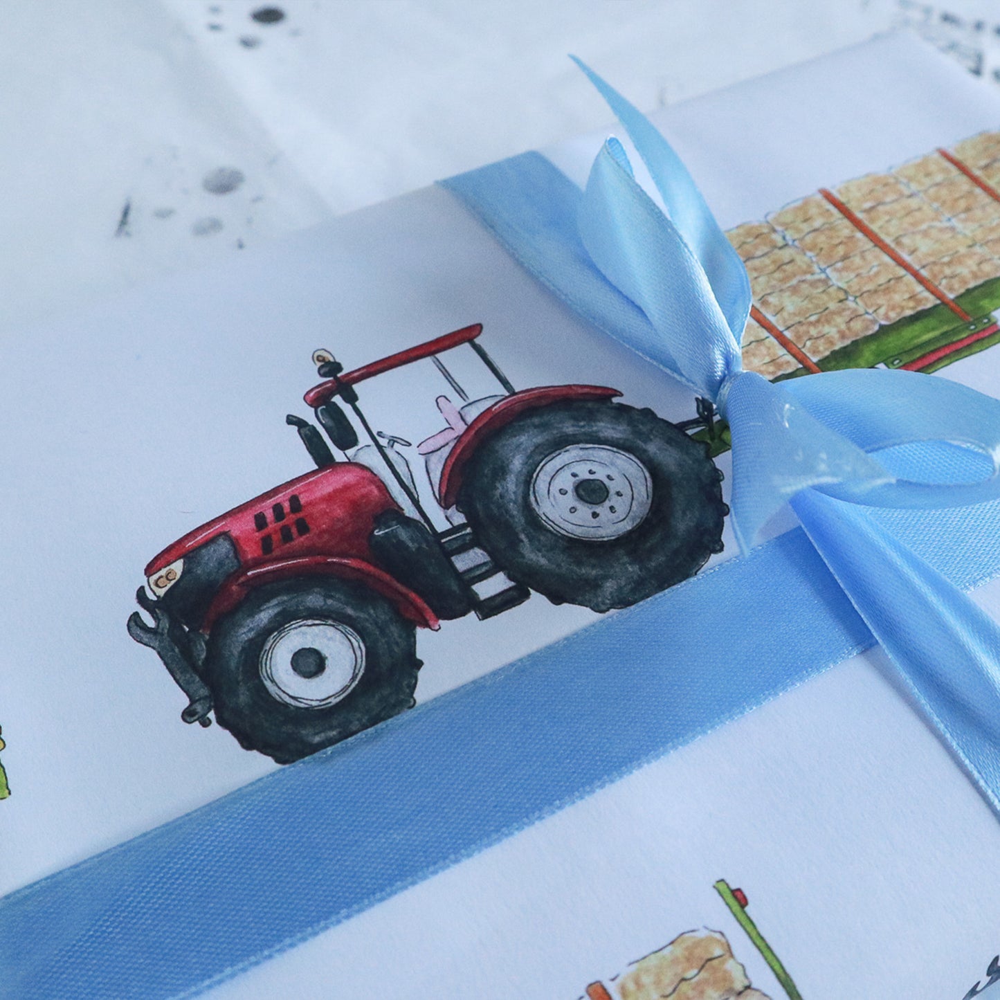 Tractor and Trailer Wrapping Paper Sheet